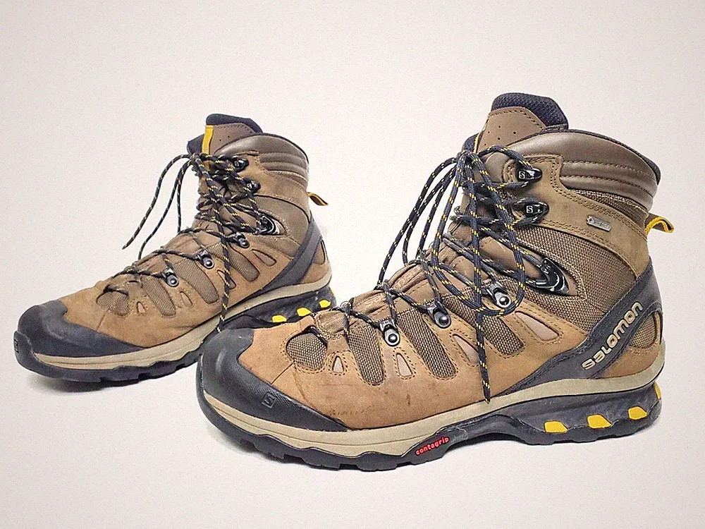 SALOMON QUEST 4D GTX Canyon Brown Hiking Backpacking Boots Men's US 13