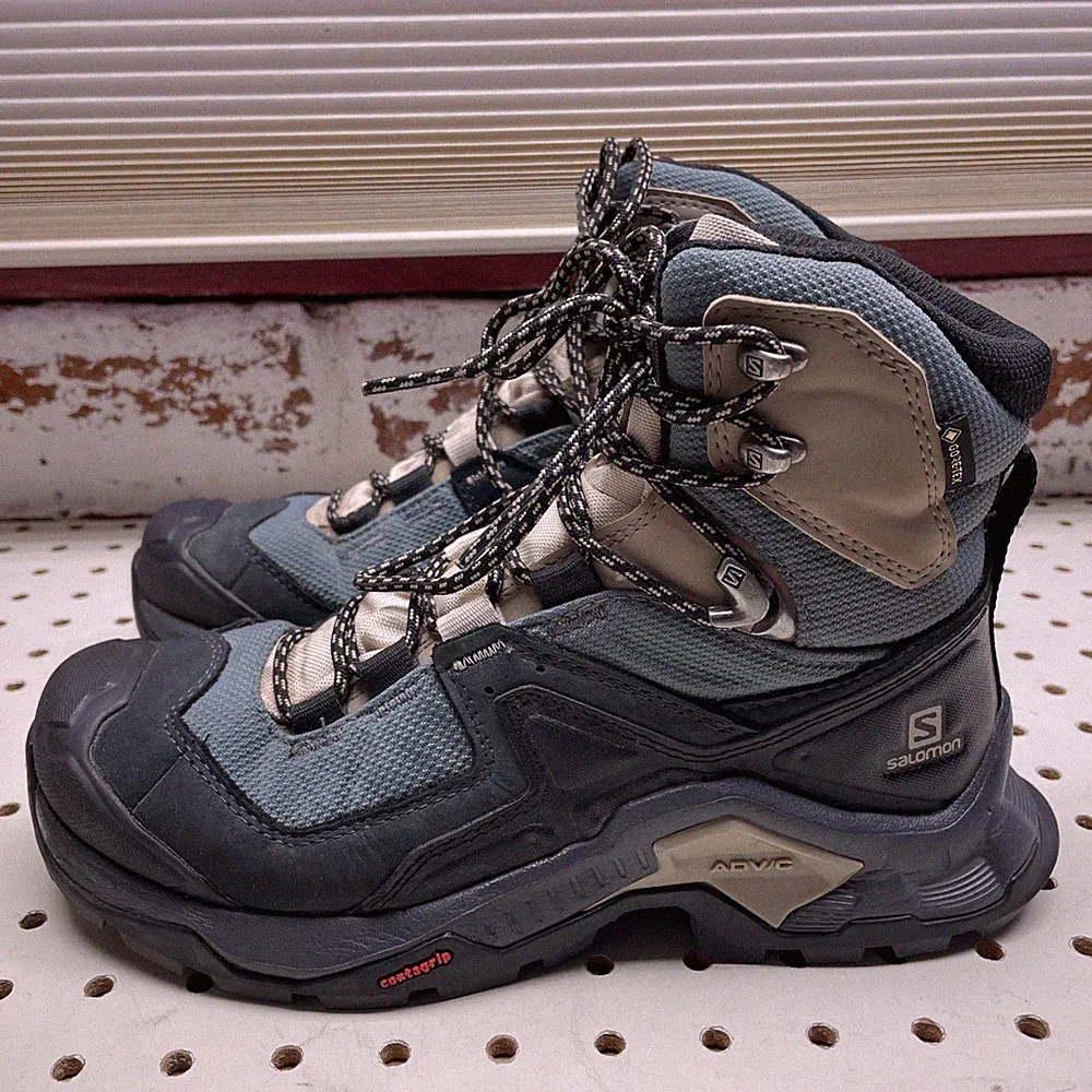 Salomon Quest Element Hiking Boots Women’s Size 7 GoreTex Blue/Black