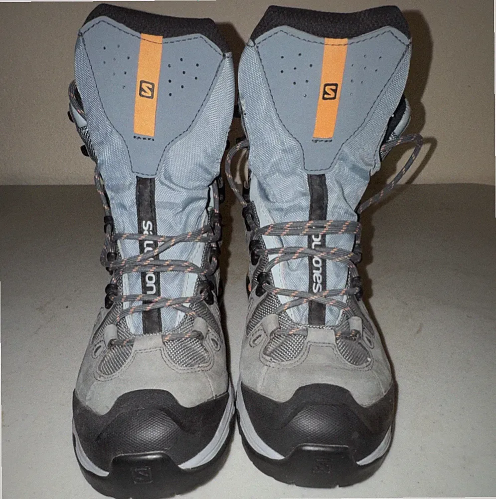 Salomon Women's Hiking Boots US 9 Medium Gray/Black/Orange MPN 401566