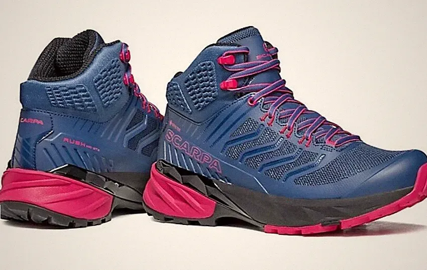 NEW Scarpa Mid GTX Hiking Boots Shoes Blue Fuchsia pink 63130-202SHCM Women's 9