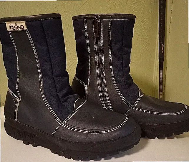 Scarpa Fabiano Hiking Trail Boots Leather & Vinyl Italy Women 9 Zippered Side