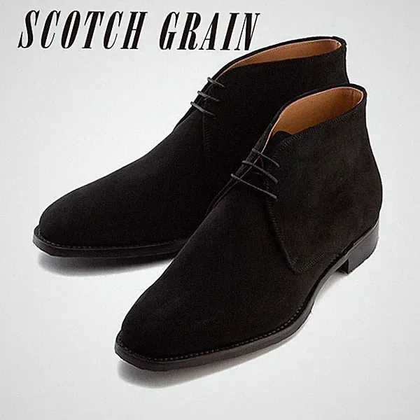 SCOTCHGRAIN “chukka boots” No.5400 BLACK EEE