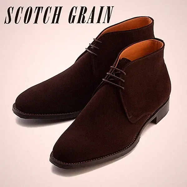 SCOTCHGRAIN “chukka boots” No.5400 DARKBROWN EEE