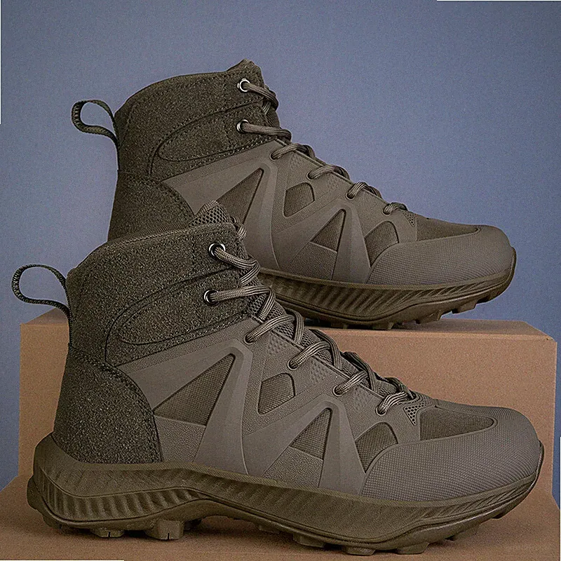 Security Work Shoes Hiking Water Resistant Military Tactical Boots Combat Army