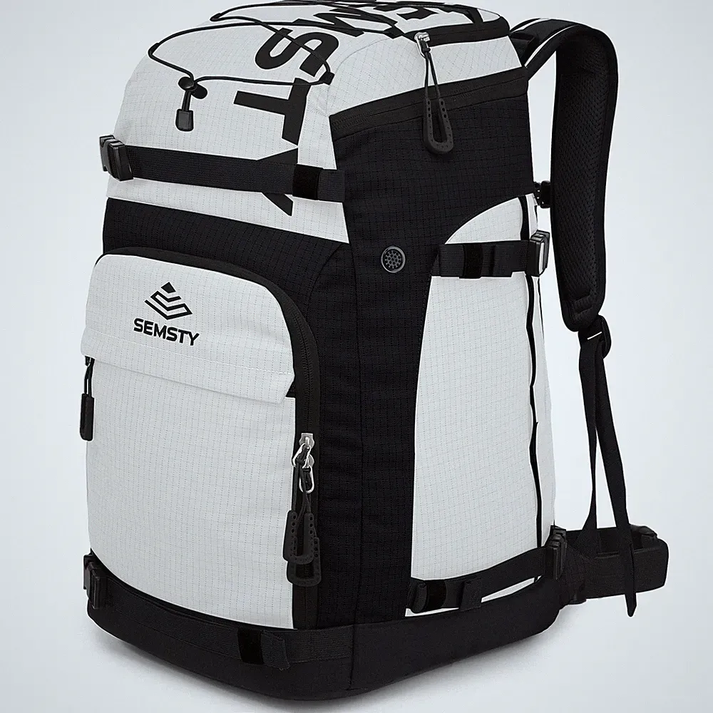 SEMSTY Ski Boot Bag, 55L Waterproof Snowboard & Ski Boots Travel Backpack for...