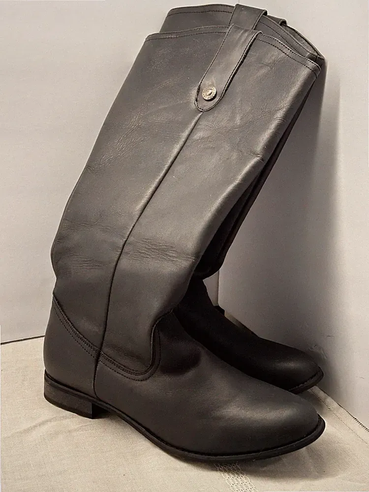 SheSole 42 10 Western Riding Cowboy Cowgirl Boots for Women Black Boots Knee