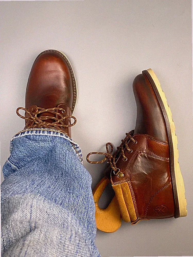 Shock price! Men’s leather chukka boots + FREE delivery