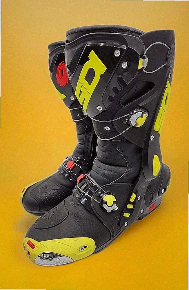 Sidi Vortice Motorcycle Boots Black/Yellow Size: US 10.5/45