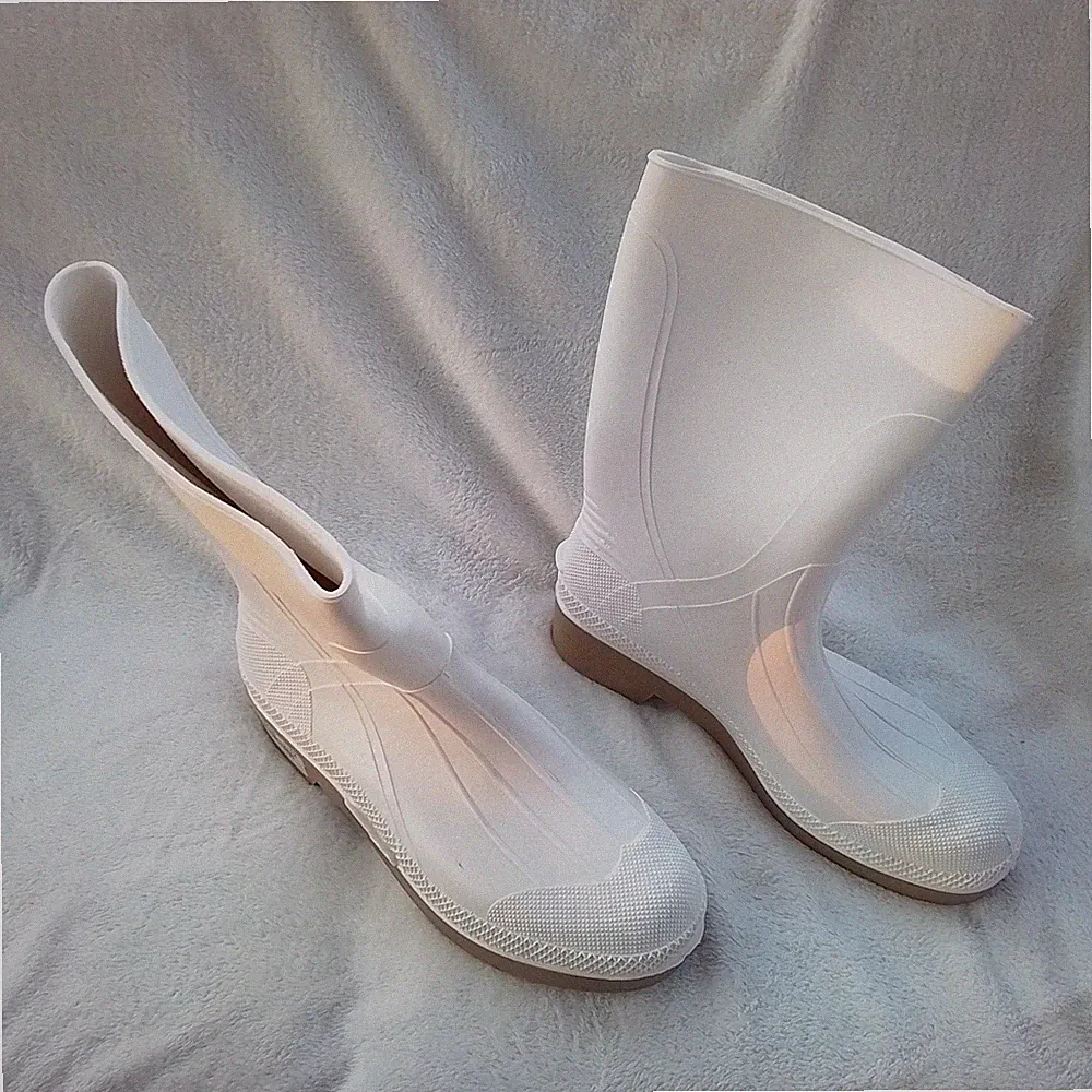 Size 12 Men's Xtratuf Commercial Fishing White Waterproof Mid Calf Pull On Boots