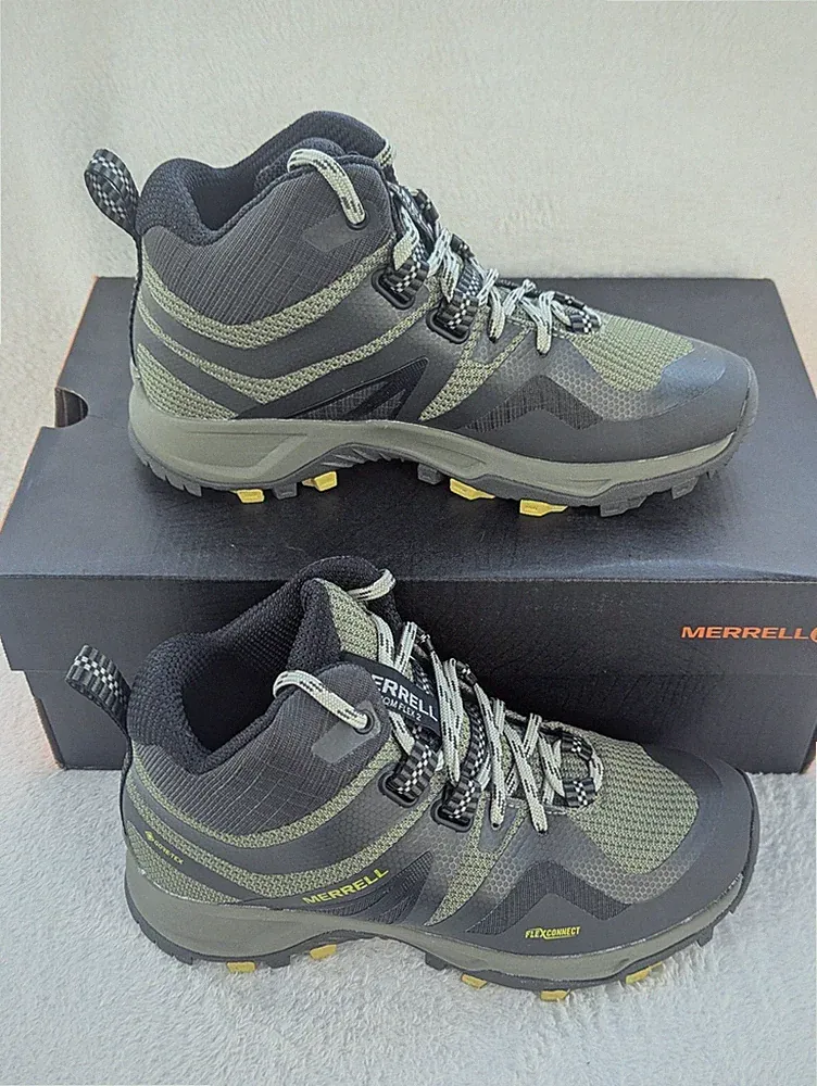 Size 5 Women's Merrell MQM Flex 2 Mid Gore-Tex Lichen Lace Up Hiking Boots