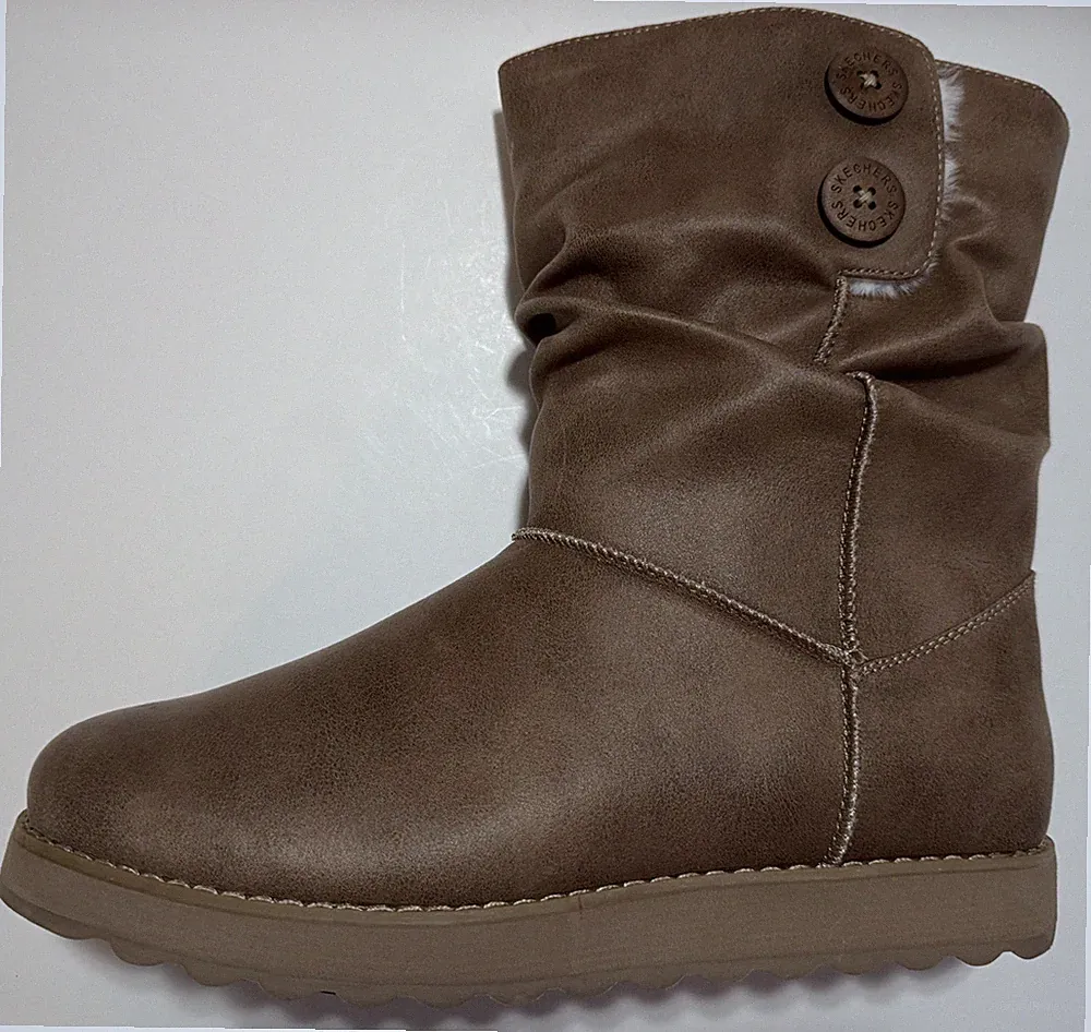 Skechers Keepsakes 2.0 Upland Winter Boot Taupe Vegan Warm Tech Women's 10 NEW
