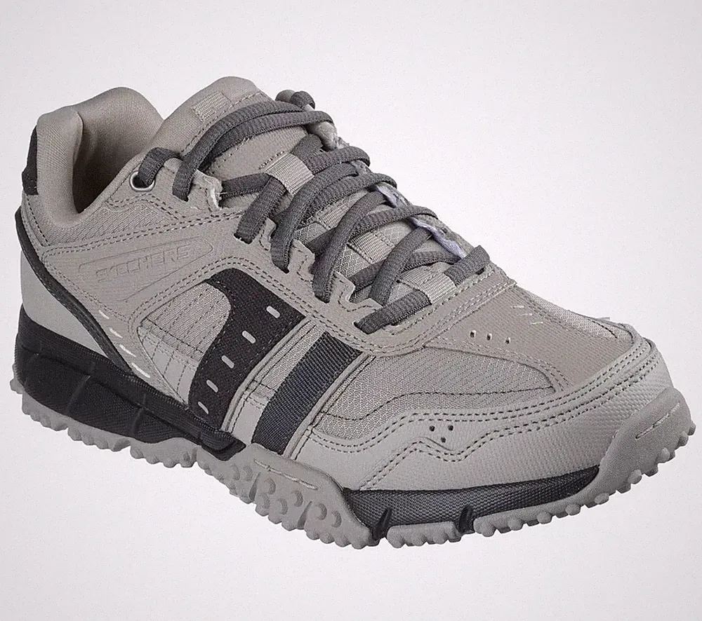 Skechers Men's Hike Trail Walk Shoes Coffee Mesh Sport Casual Memory foam 237735