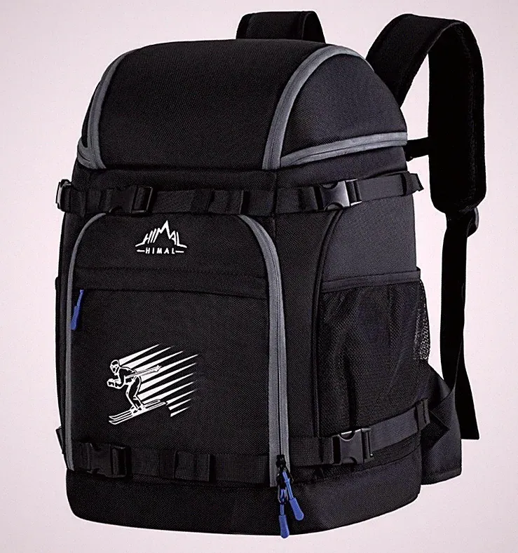 Ski Boot Bag-50L Snow Gear Backpack for Ski Helmet, Goggles, Gloves, boots