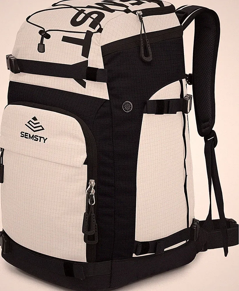 Ski Boot Bag, 55L/70L Waterproof Ski and Snowboard Boots Travel Backpack for Ski