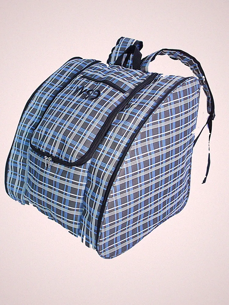 Ski Snowboard Boots Backpack blue/gray plaid Free s/h NEW