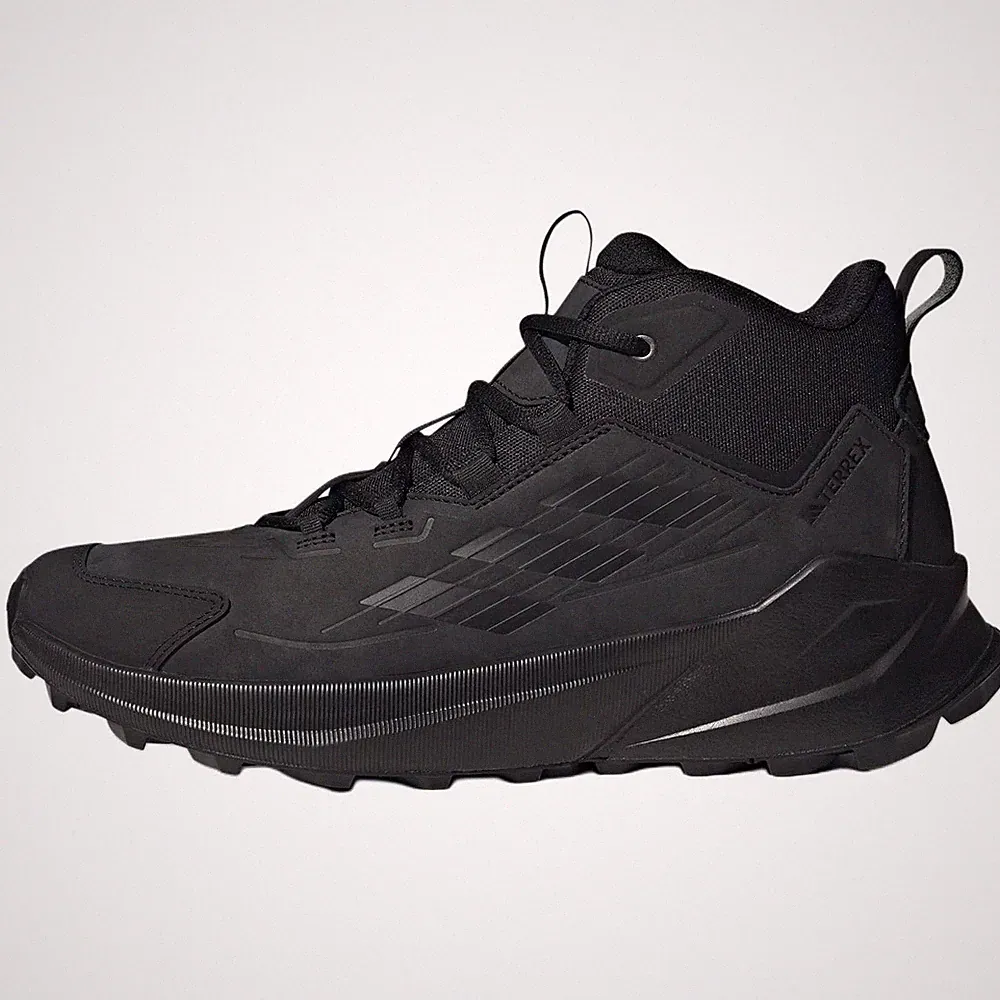 Slip Resistant Abrasion Resistant Mid top Hiking Shoes Men's Black ID0888 Men's