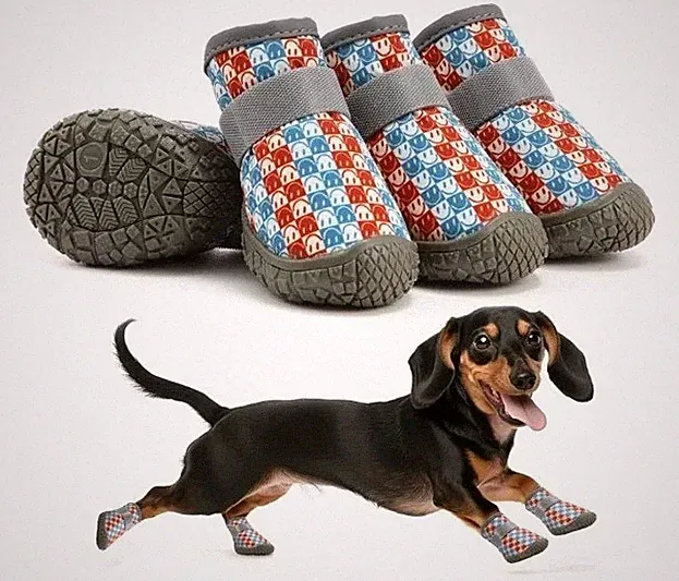 Small Dog Shoes, Breathable Puppy Boots & Paw Protectors for Winter Snow, Summer