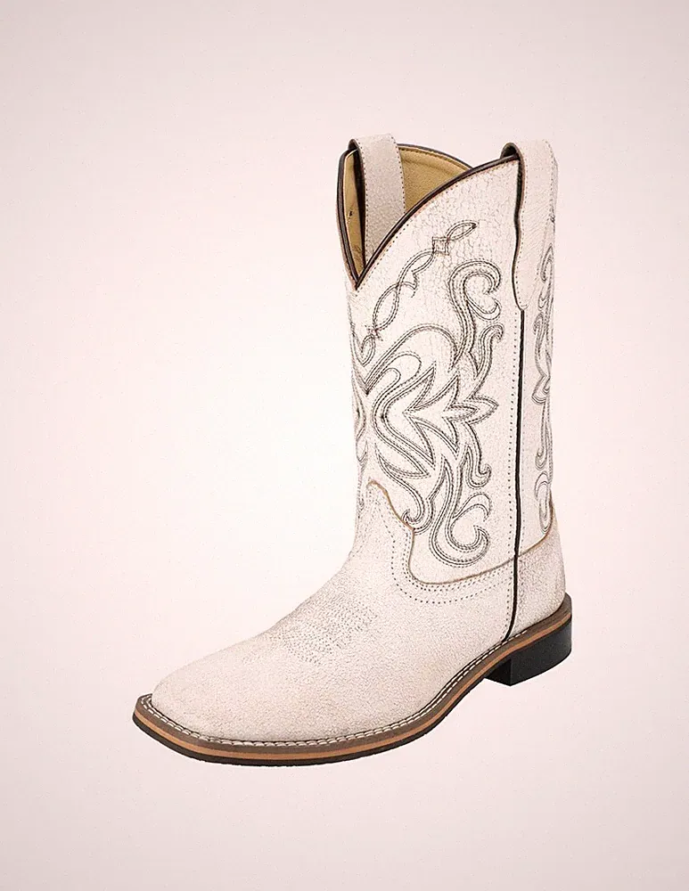 Smoky Mountain Western Boots Womens Georgia Leather Antique White 6418