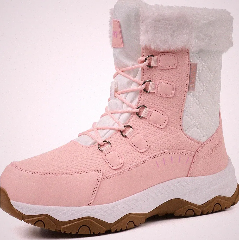 Snow Boots for Women Waterproof Mid-Calf Booties Winter Hiking Boot Durable Warm
