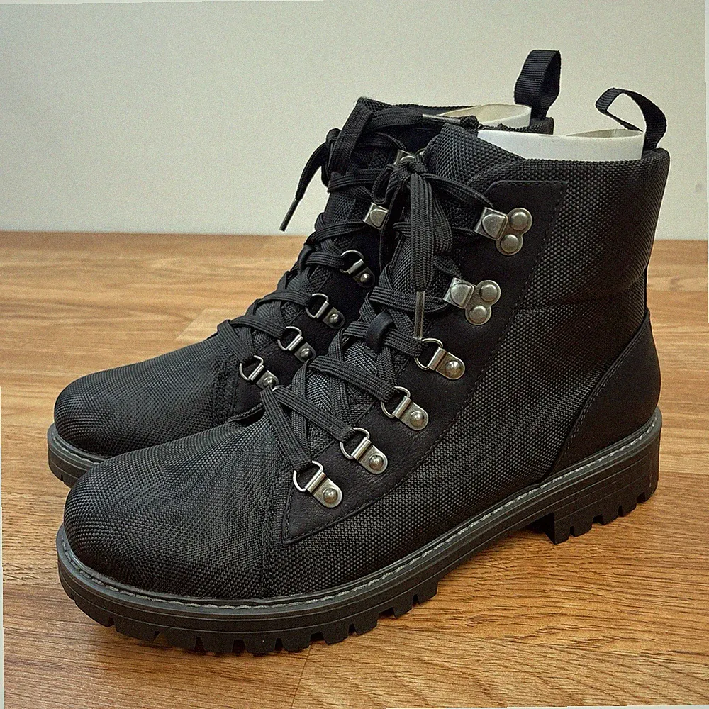SO Clavicle Women's Hiking Boots Black Combat Lace-up Size 11 NEW
