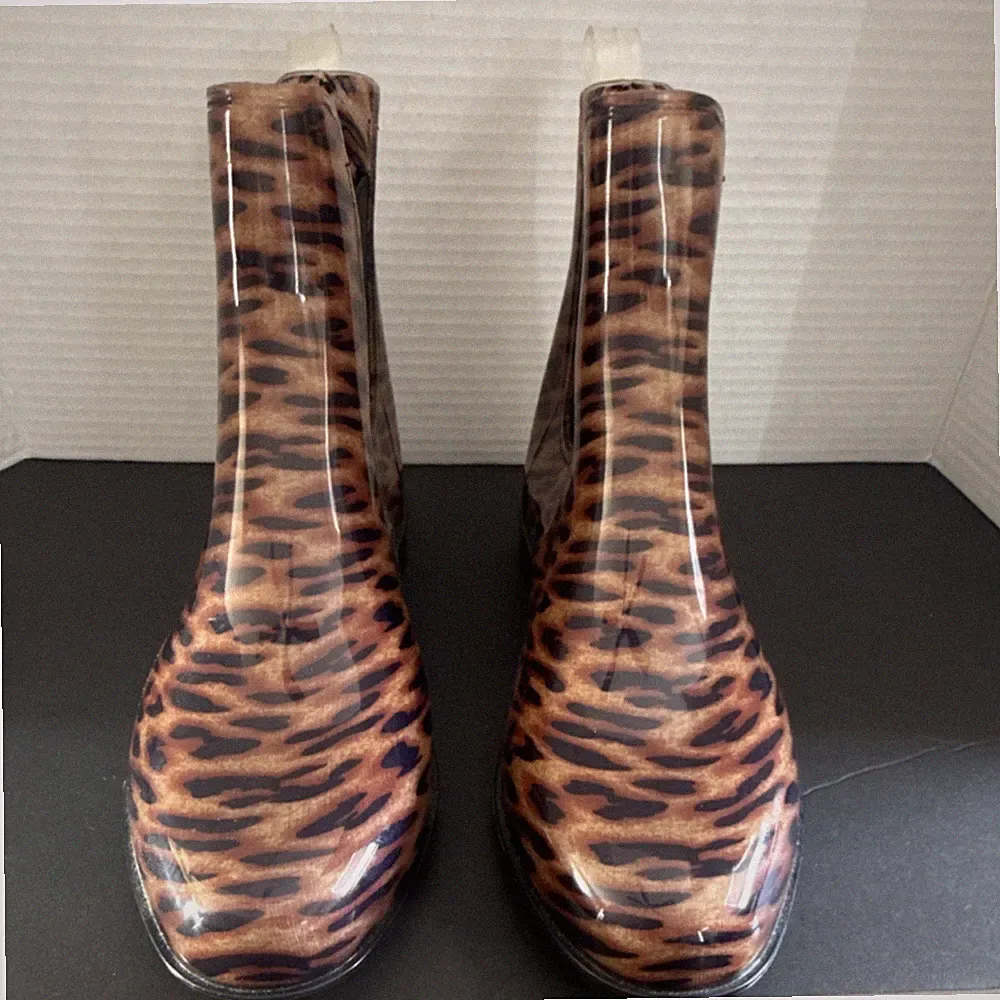 So Women's Animal Print Chelsea Ankle Boots Pull On Rubber Outsole Synthetic