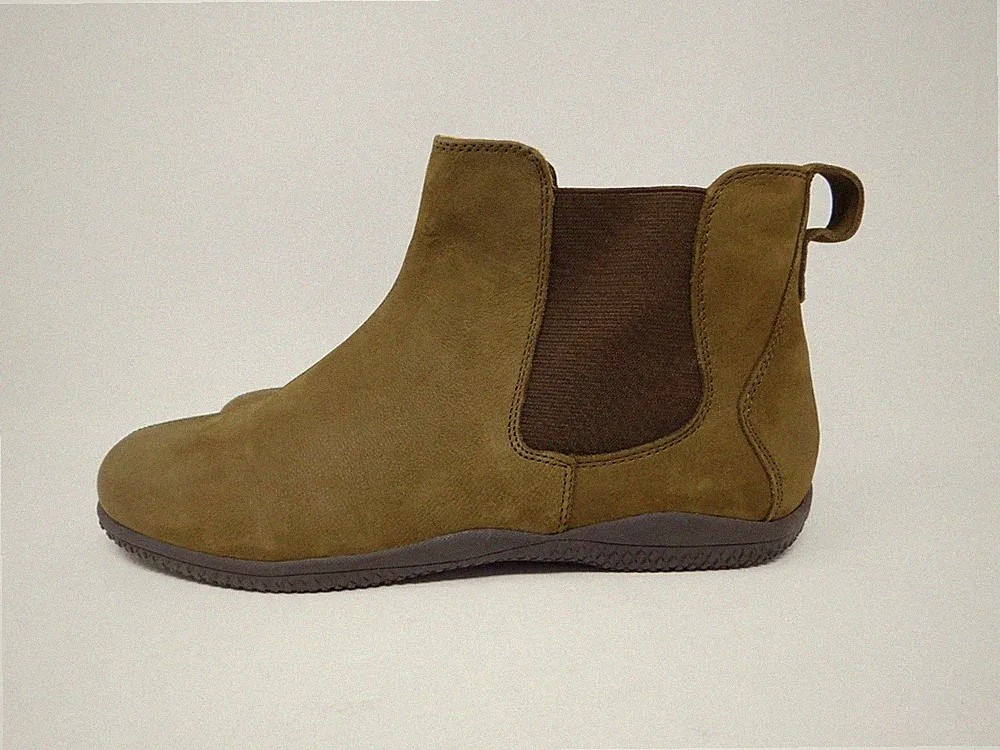 SoftWalk Women's Leather Boots S2053 Highland Round Toe Olive Ankle Shoes 8.5M