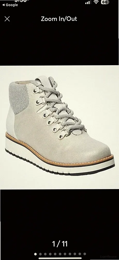 Sonoma Katherina Hiking Boots With Vitalize By Ortholite womens 8-1/2 Silver New