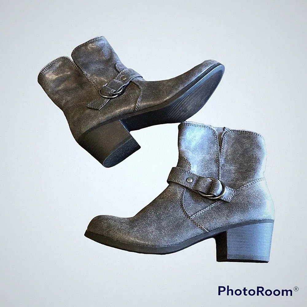 Sophie 17 Vegan Leather Boots Faux Fur Lined Women’s Western Stacked Heel Boho
