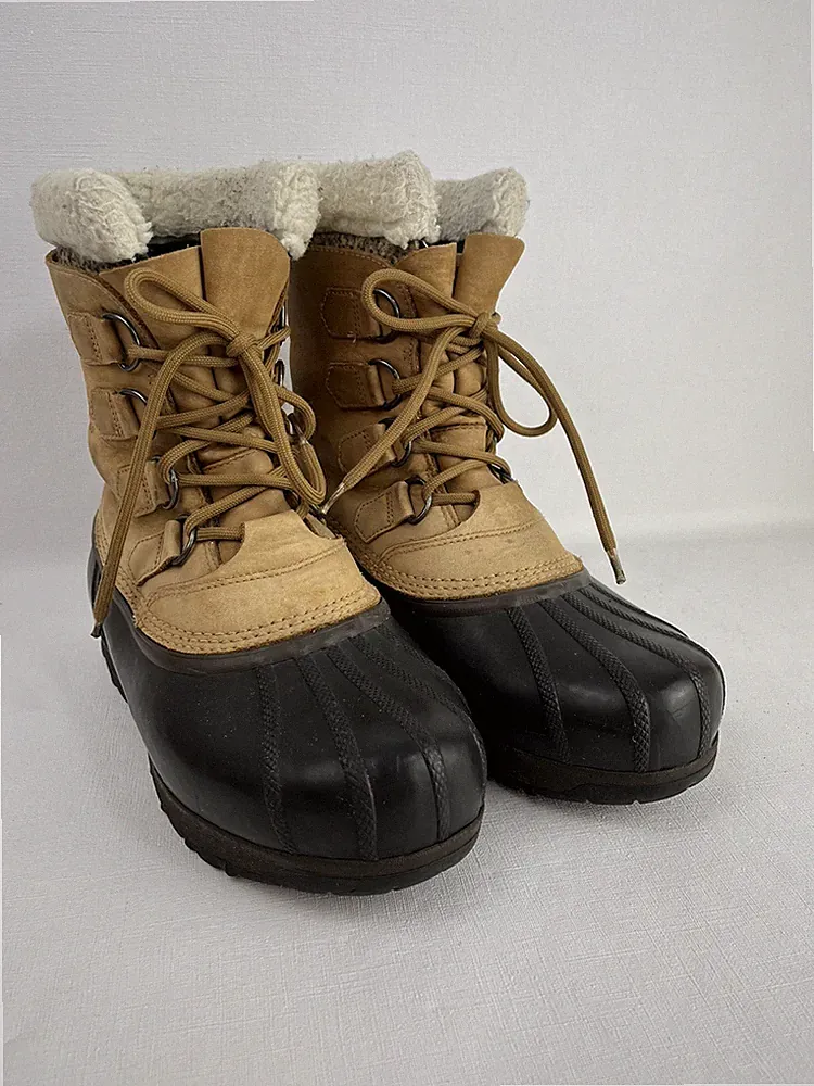 SOREL Caribou Waterproof Winter Snow Boots Womens Leather Sz 9