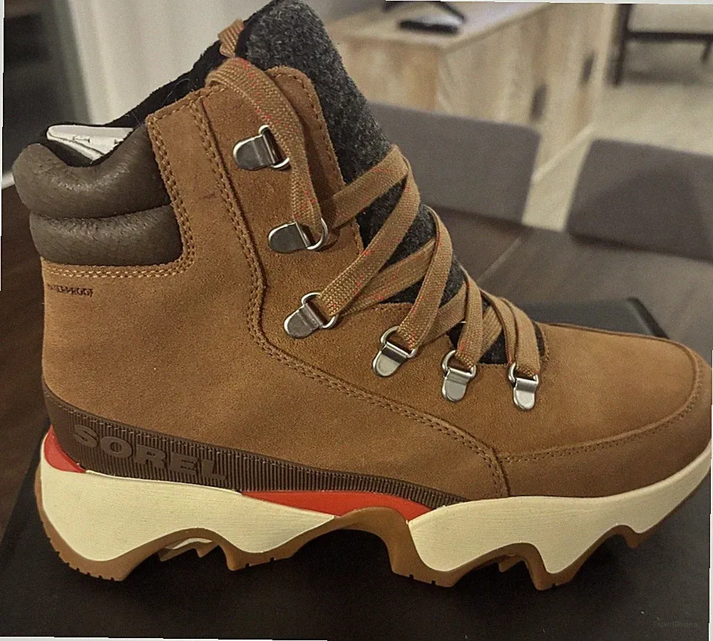 Sorel Kinetic Impact Conquest Boots Womens Velvet Tan/Tobacco Lace-Up - Size 8