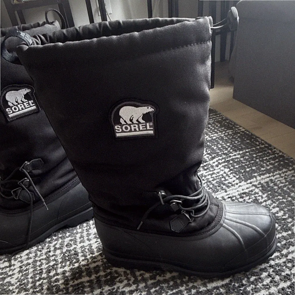 Sorel Knee High Insulated Winter Snow Boots Black Men's Size 15