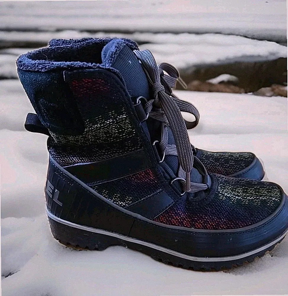 Sorel Tivoli Il Winter Lace Up Multi-Color Snow Boots Women’s Size 7