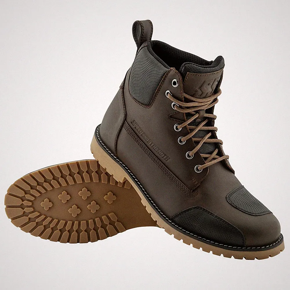Speed & Strength Call To Arms Mens Motorcycle Boots Brown/Black