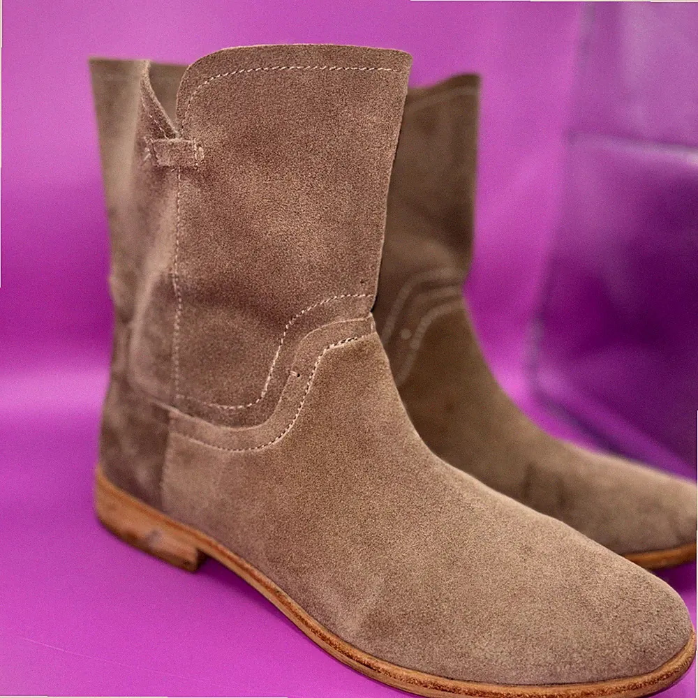 Splendid Palisade Unlined Bootie Mushroom Suede! W Sz 9 (fit like 8-8.5) (0857)