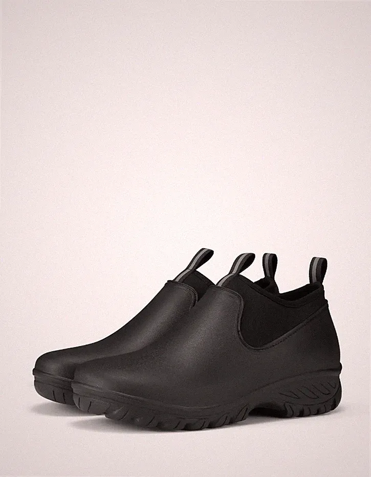 Spry Women Black Waterproof Neoprene Low Top Garden Shoes Outdoor Work Boots !!!