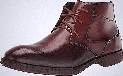 STACY ADAMS Mens Kyron Plain Round Toe Leather Chukka Boot Stacked Arch Support
