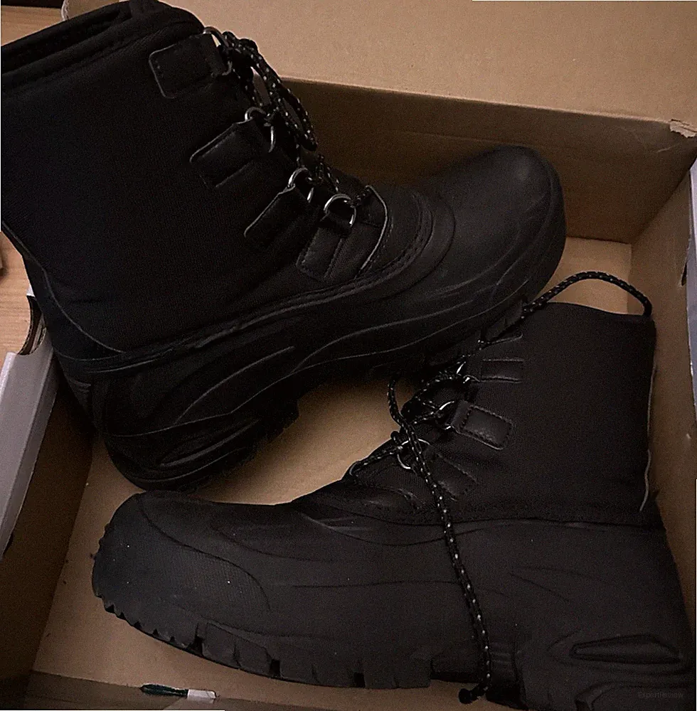Staheekum Men's Black Waterproof Insulated Snow Boots 3M Thinsulate US 10