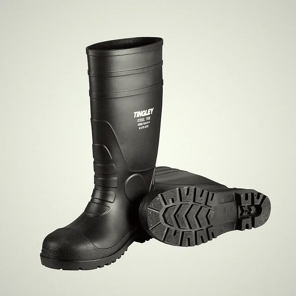 STEEL TOE PVC Rubber Fishing Hunting Waterproof Construction Work Mud RAIN BOOTS