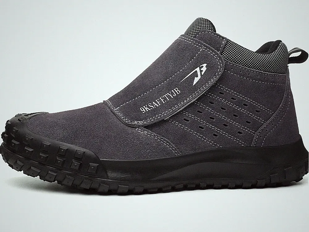 Steel Toe Safety Shoes for Men Non-Slip Welding Boots Hook & Loop Work Sneakers