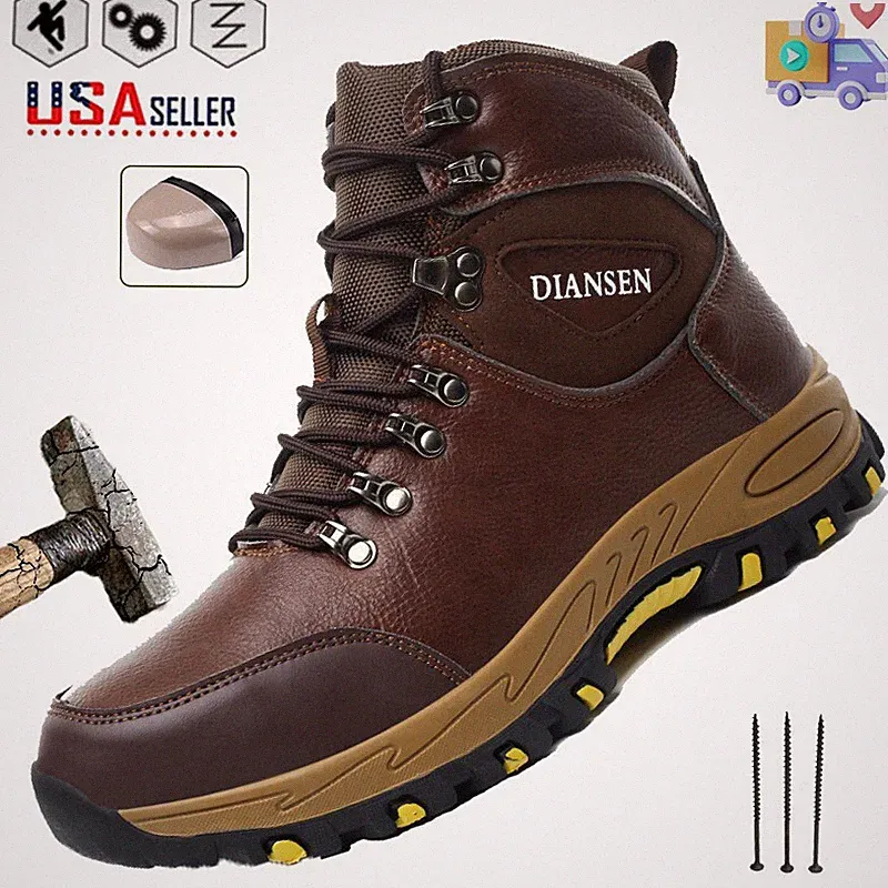 Steel Toe Safety Shoes For Men Work Boots Indestructible Anti Puncture Boots
