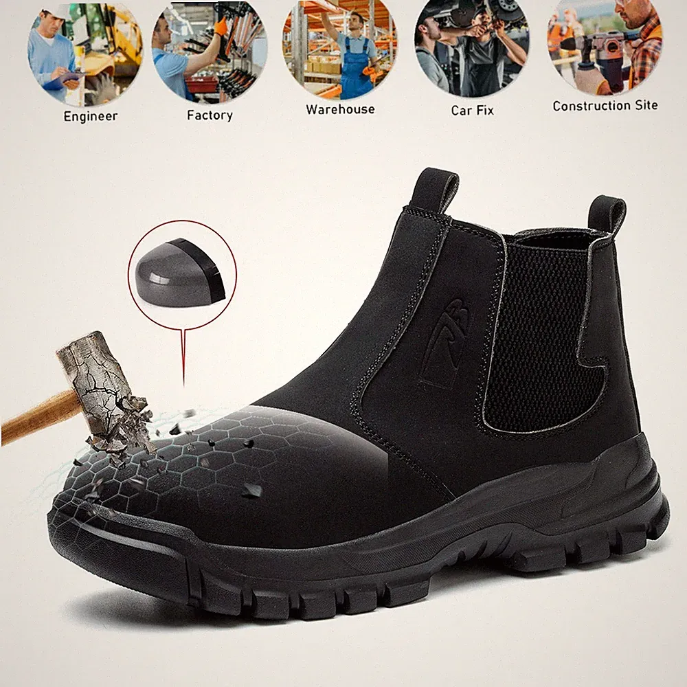 Steel Toe Shoes For Men Work Boots Puncture-Proof Safety Shoes Protective shoes