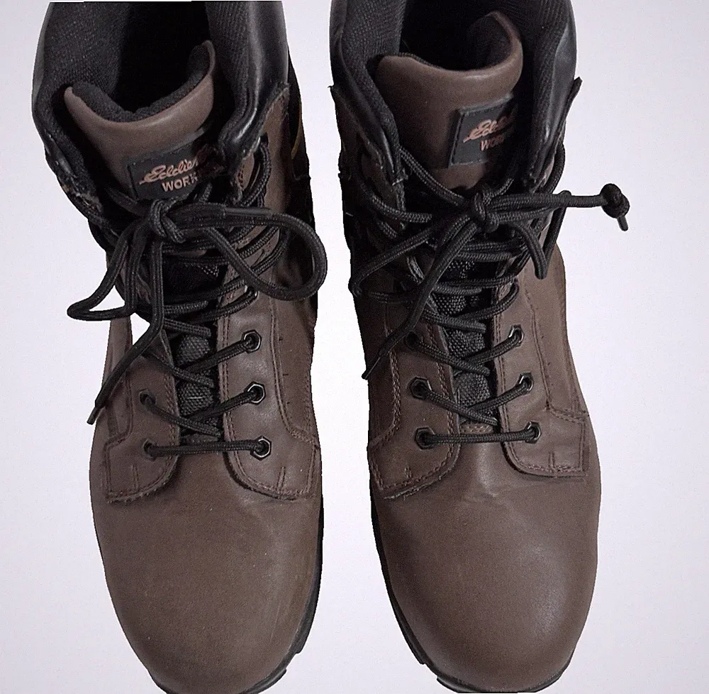 Steel Toe Work Boot Safety Rugged Outsole Anti-Slip Synthetic Wipe Clean Padded