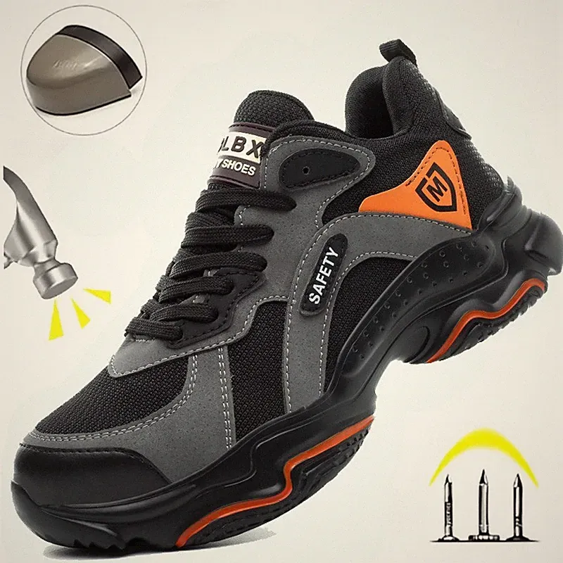 Steel Toe Work Shoes Puncture-Proof Safety Boots Wear-resisting Steel Toe Shoes