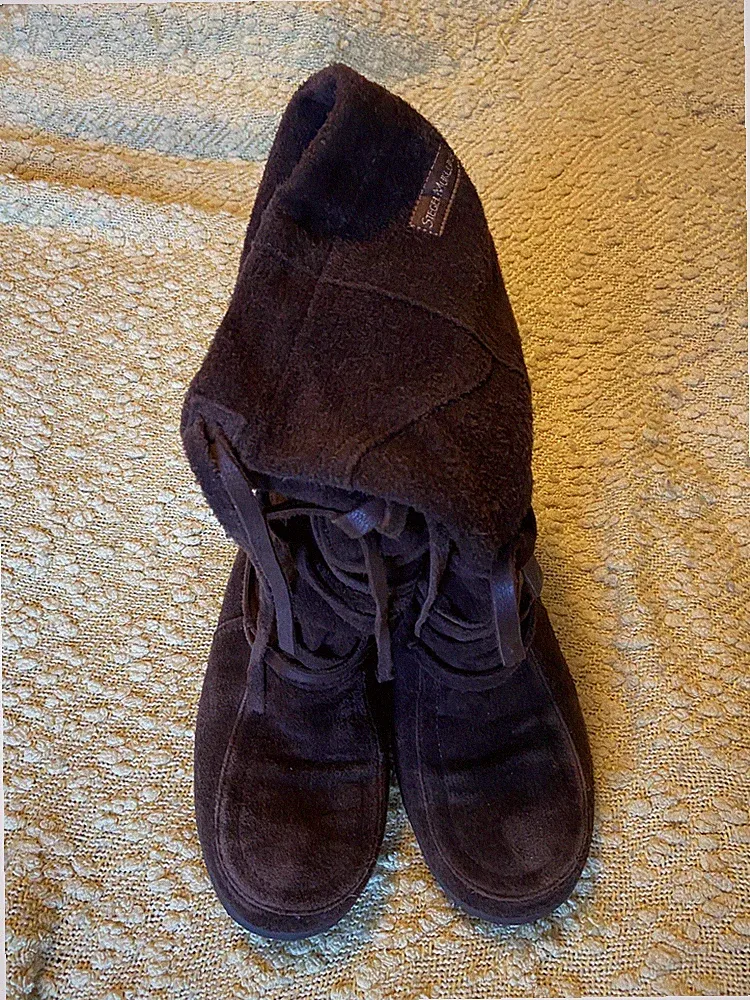 STEGER Mukluks Chocolate Moosehide Winter Snow Tall Boots Sz 8 (Women's)