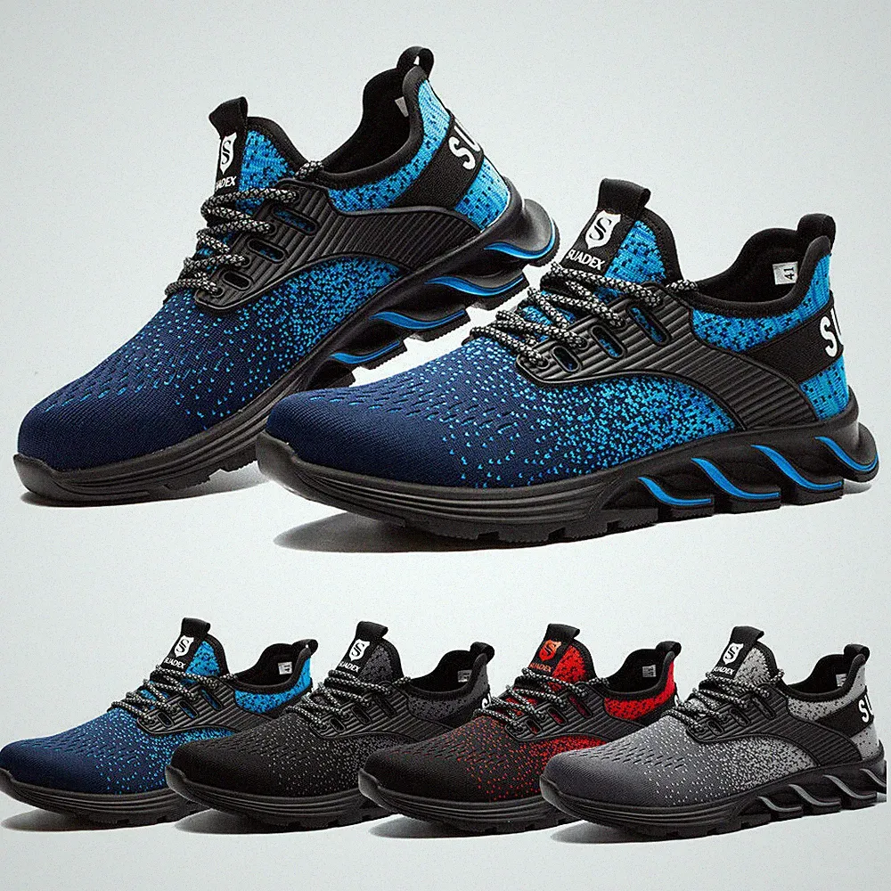SUYSTEX Indestructible Safety Work Shoes Steel Toe Boot Lightweight Sneakers Men