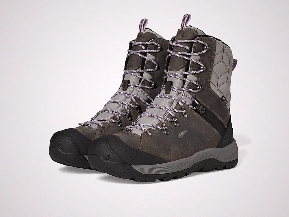 Sz 9 KEEN Women's Revel 4 High Polar Insulated Waterproof Snow Boots, Steel