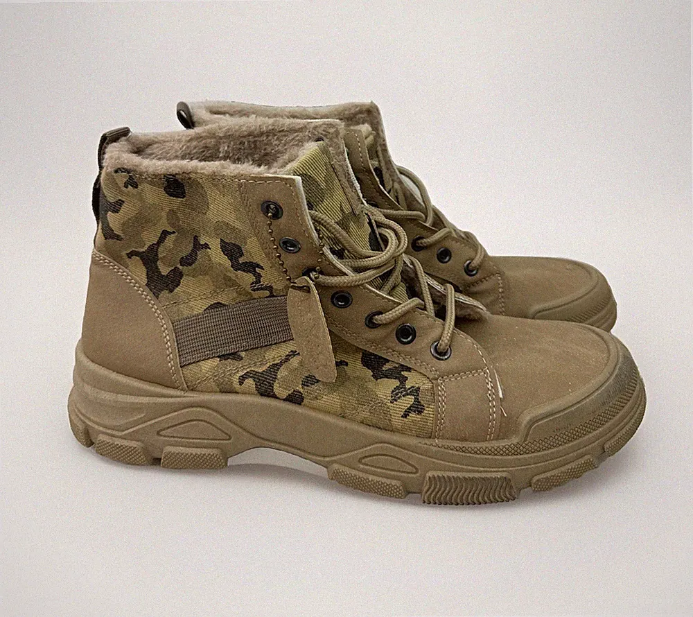 Tactical Camouflage High-top Lace-up Boots for Casual Outdoor Training Hiking