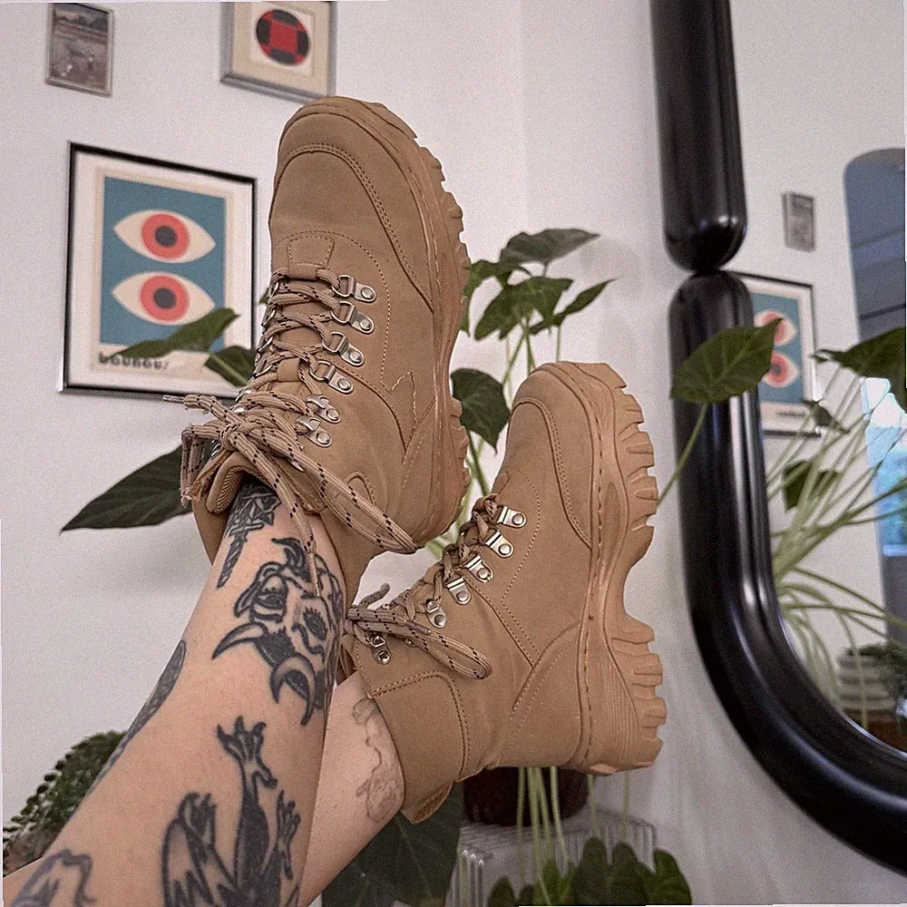 Tan Combat Boots