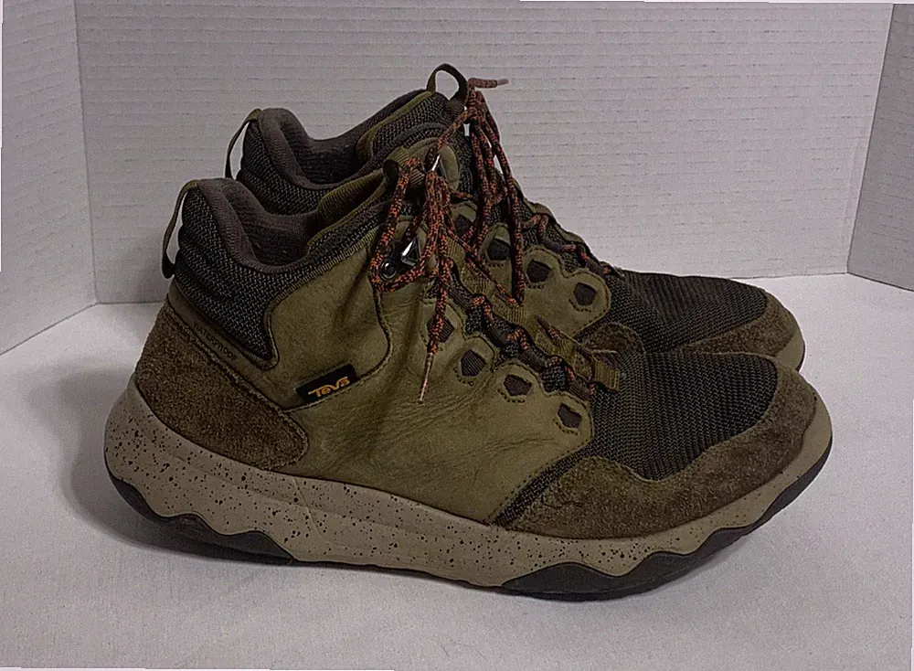 Teva Arrowood Mid Hiking trail shoes boots Men's Size 12 Olive Brown 1012484