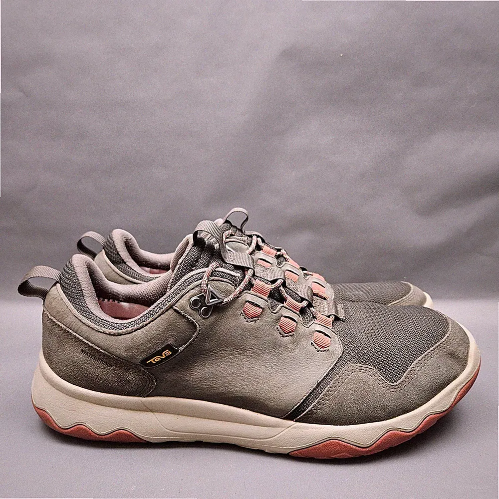 Teva Arrowood Waterproof Hiking Shoes Mens Size 14 Gray Leather Trail Sneakers